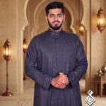 SHIAAR men's dark grey thobe